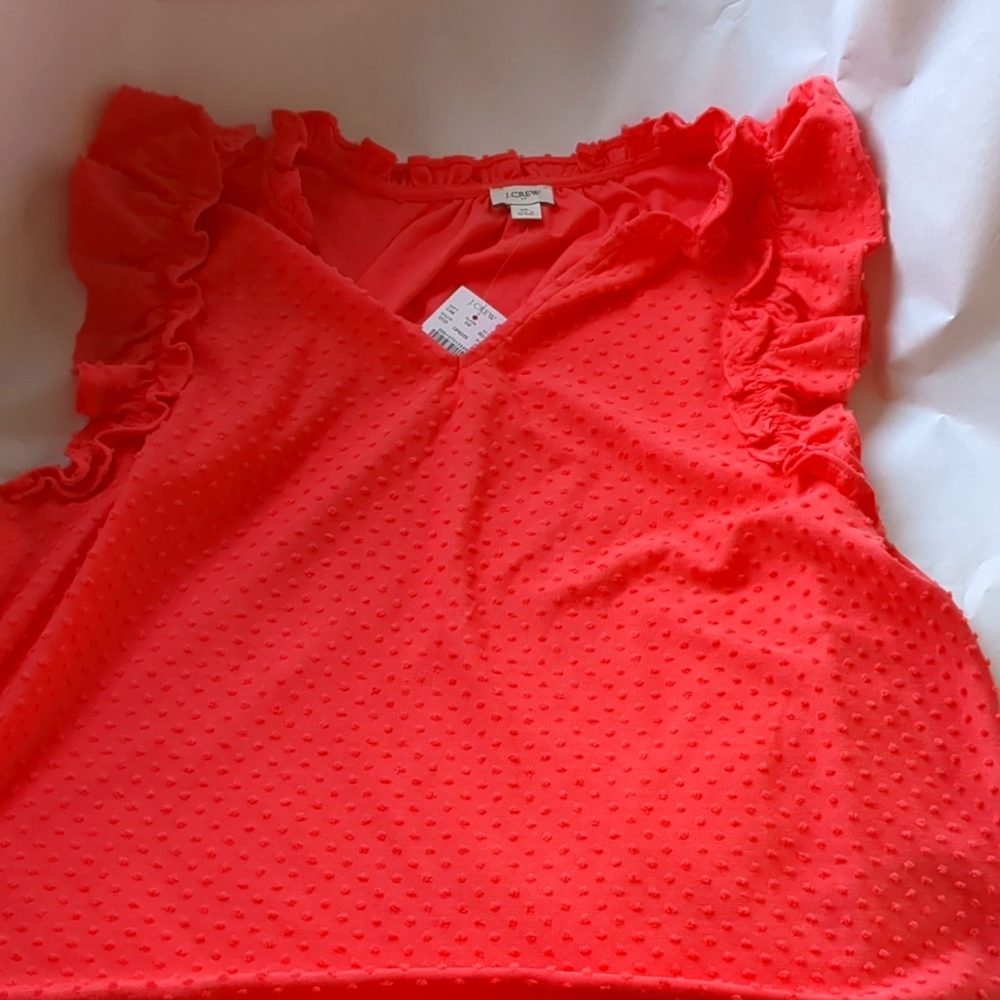 J Crew short flutter sleeve NWT